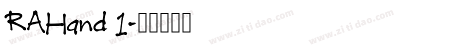 RAHand 1字体转换